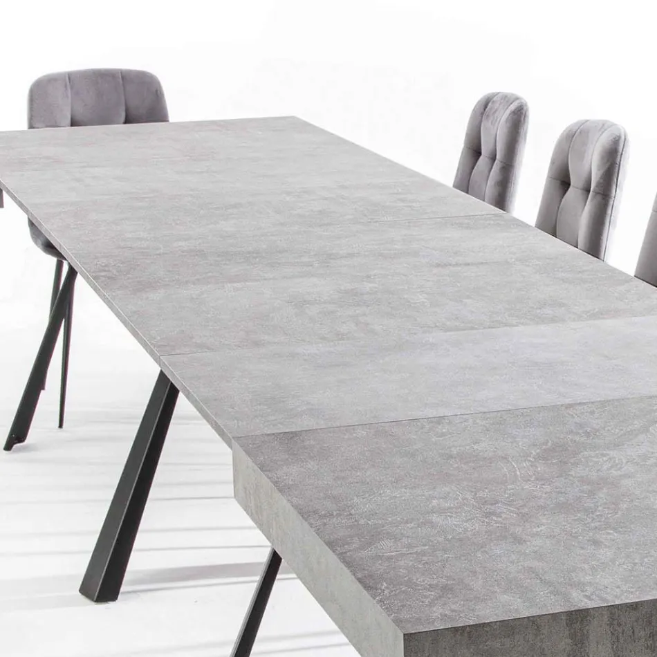 Extendable Dining Table Up to 500 cm with Melamine Top - Raimondo Viadurini