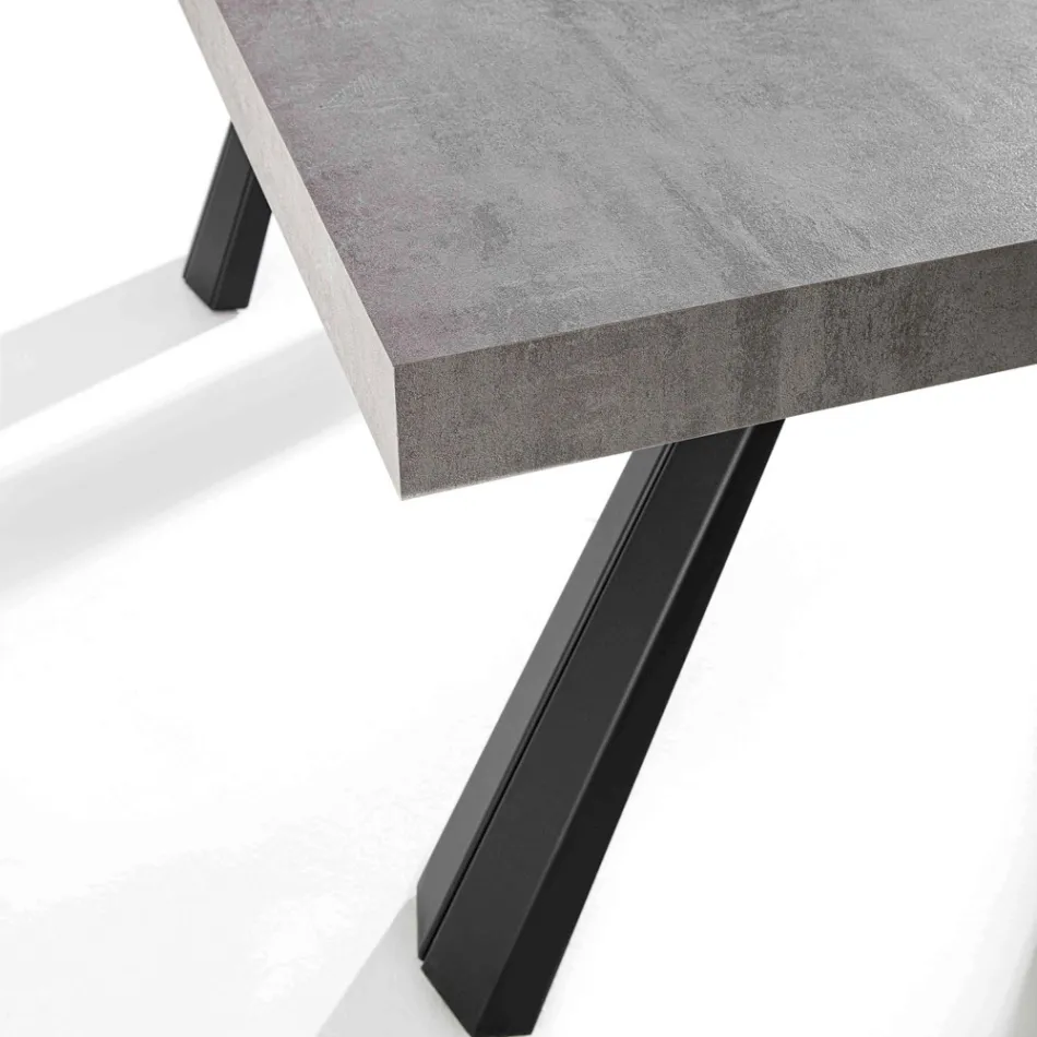 Extendable Dining Table Up to 500 cm with Melamine Top - Raimondo Viadurini