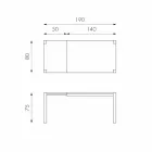 Extendable dining table in Fedro oak wood, made in Italy Viadurini