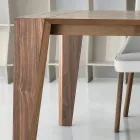 Extendable Dining Table in Wood Veneer Various Finishes - Gerry Viadurini