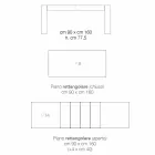 Extendable dining table in melamine wood made in Italy, Oky Viadurini