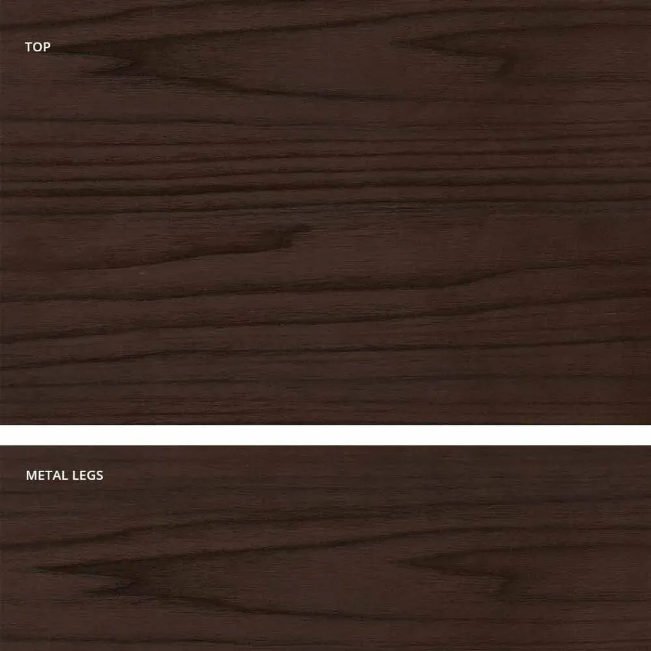 Extendable dining table in melamine wood made in Italy, Oky Viadurini