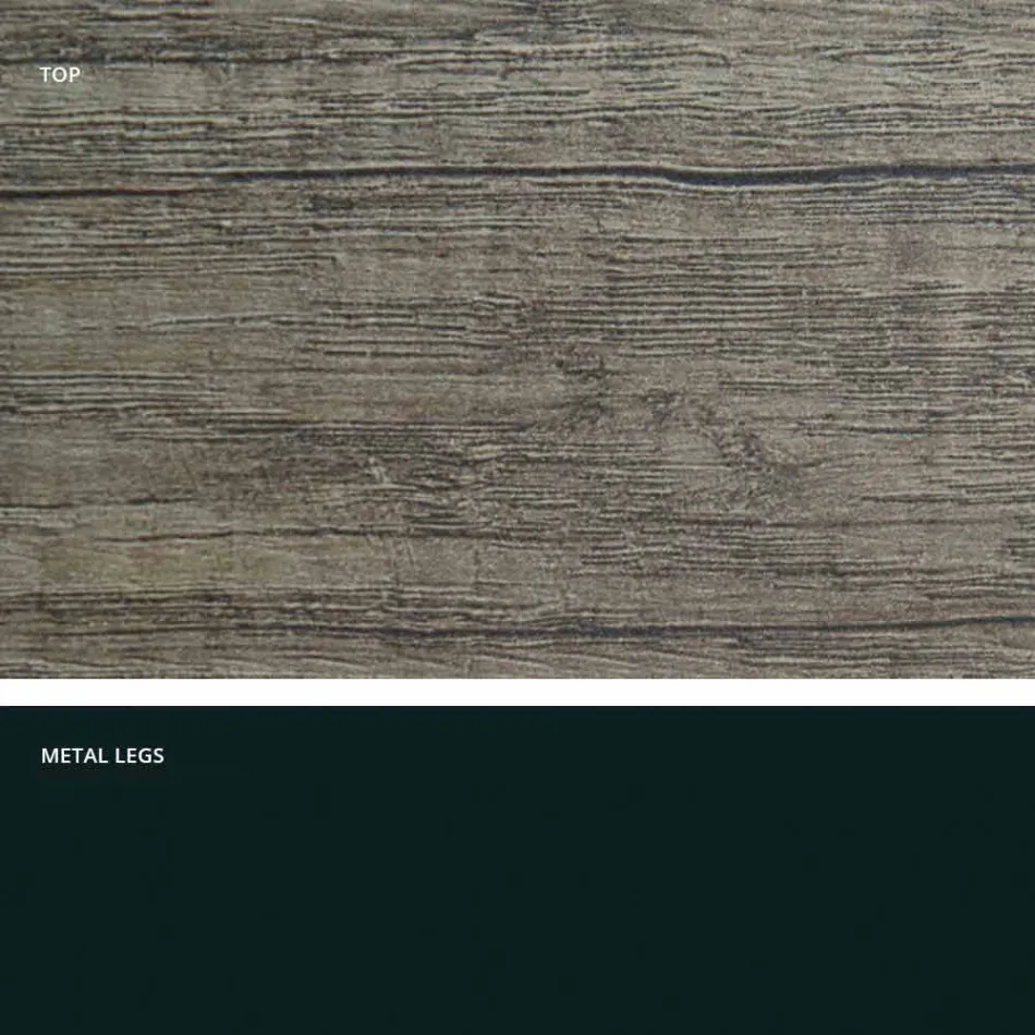 Extendable dining table in melamine made in Italy, Dionigi Viadurini