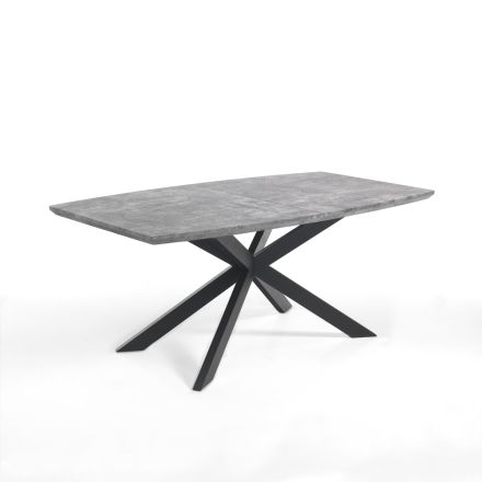 Extendable Dining Table in Metal and MDF - Iridium Viadurini
