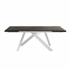 Extendable dining table in glass-ceramic made in Italy, Wilmer Viadurini