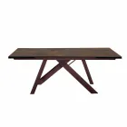 Extendable dining table in glass-ceramic made in Italy, Wilmer Viadurini
