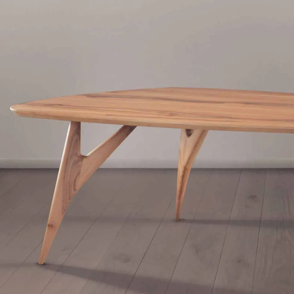 Artisan Dining Table in Solid Walnut Wood Made in Italy - Nocino Viadurini
