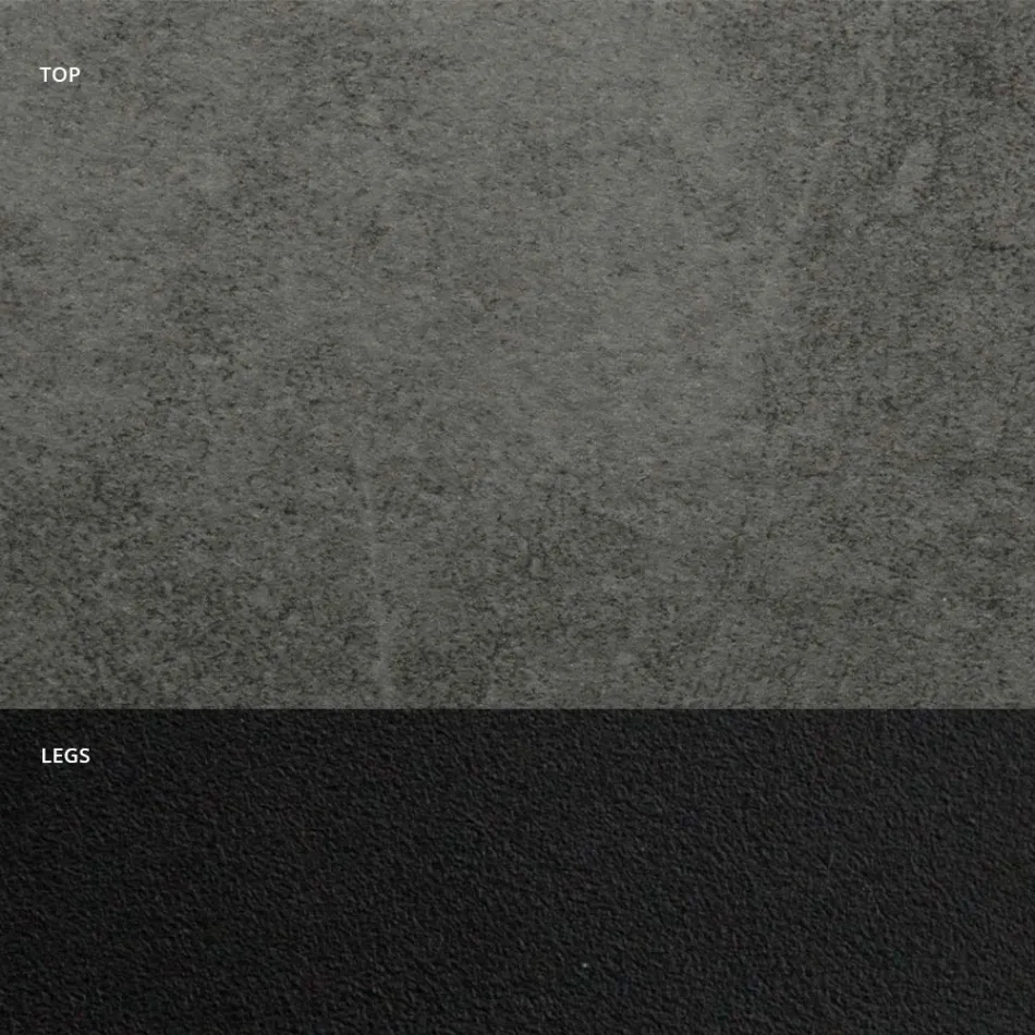 Dining Table with Barrel Top in HPL Laminate Made in Italy - Grotta Viadurini