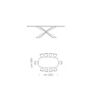 Dining Table with Barrel Top in HPL Laminate Made in Italy - Grotta Viadurini