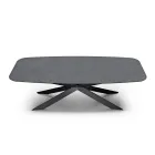 Dining Table with Barrel Top in HPL Laminate Made in Italy - Grotta Viadurini
