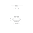 Dining Table with Fenix Top and Steel Base Made in Italy - Dalmatian Viadurini