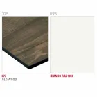 Dining Table with Hpl Top and Metal Base Made in Italy - Aresto Viadurini