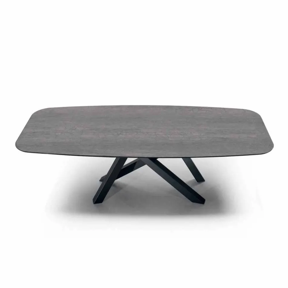 Dining Table with Top in Fine Made in Italy Hypermarble - Settimmio Viadurini