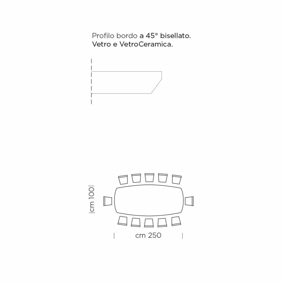 Dining Table with Top in Fine Made in Italy Hypermarble - Settimmio Viadurini