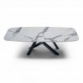 Dining Table with Top in Precious Made in Italy Hypermarble - Settimmio