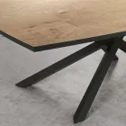 Dining Table with Oak Veneer Top Made in Italy - Antonino Viadurini