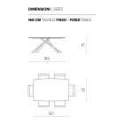 Dining Table with Oak Veneer Top Made in Italy - Antonino Viadurini