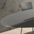 Quality Dining Table with Made in Italy Lacquered Glass Top - Brontolo Viadurini