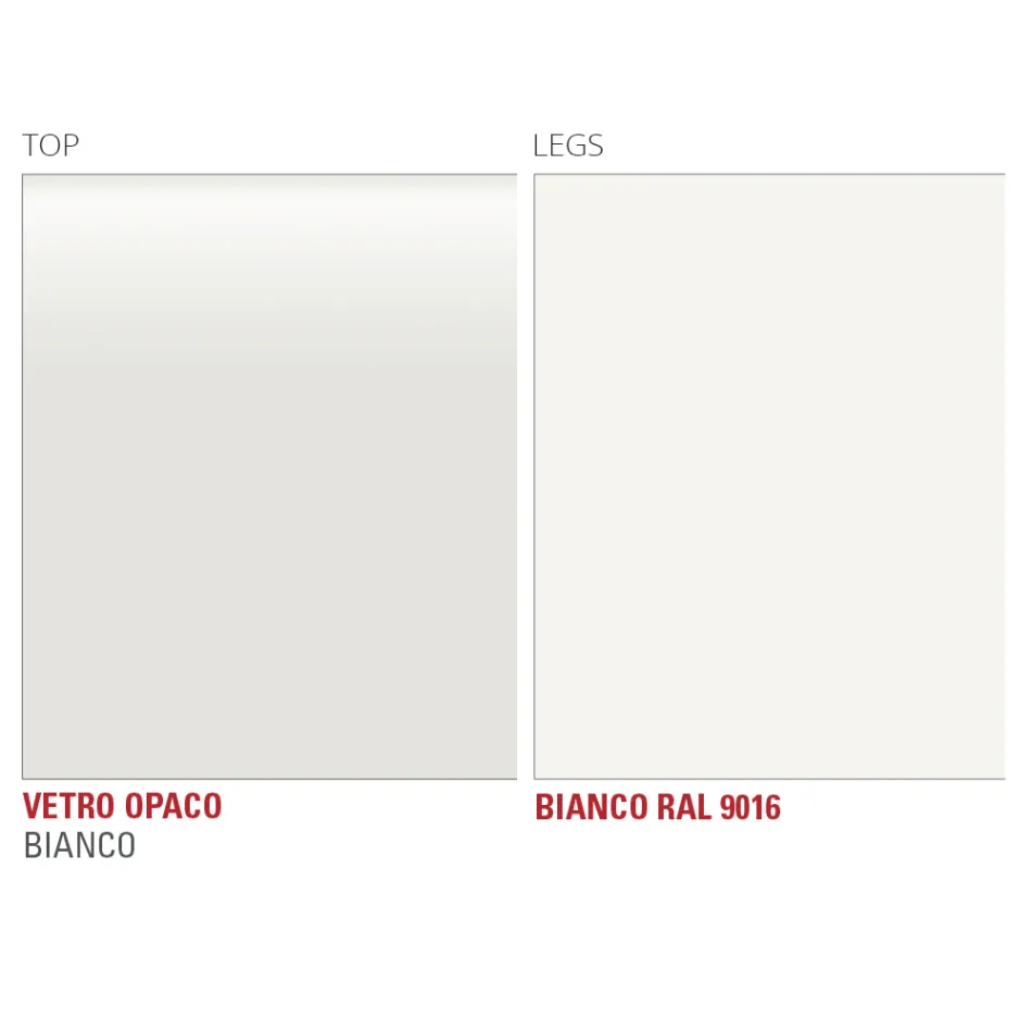 Quality Dining Table with Made in Italy Lacquered Glass Top - Brontolo Viadurini