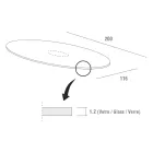 Quality Dining Table with Made in Italy Lacquered Glass Top - Brontolo Viadurini