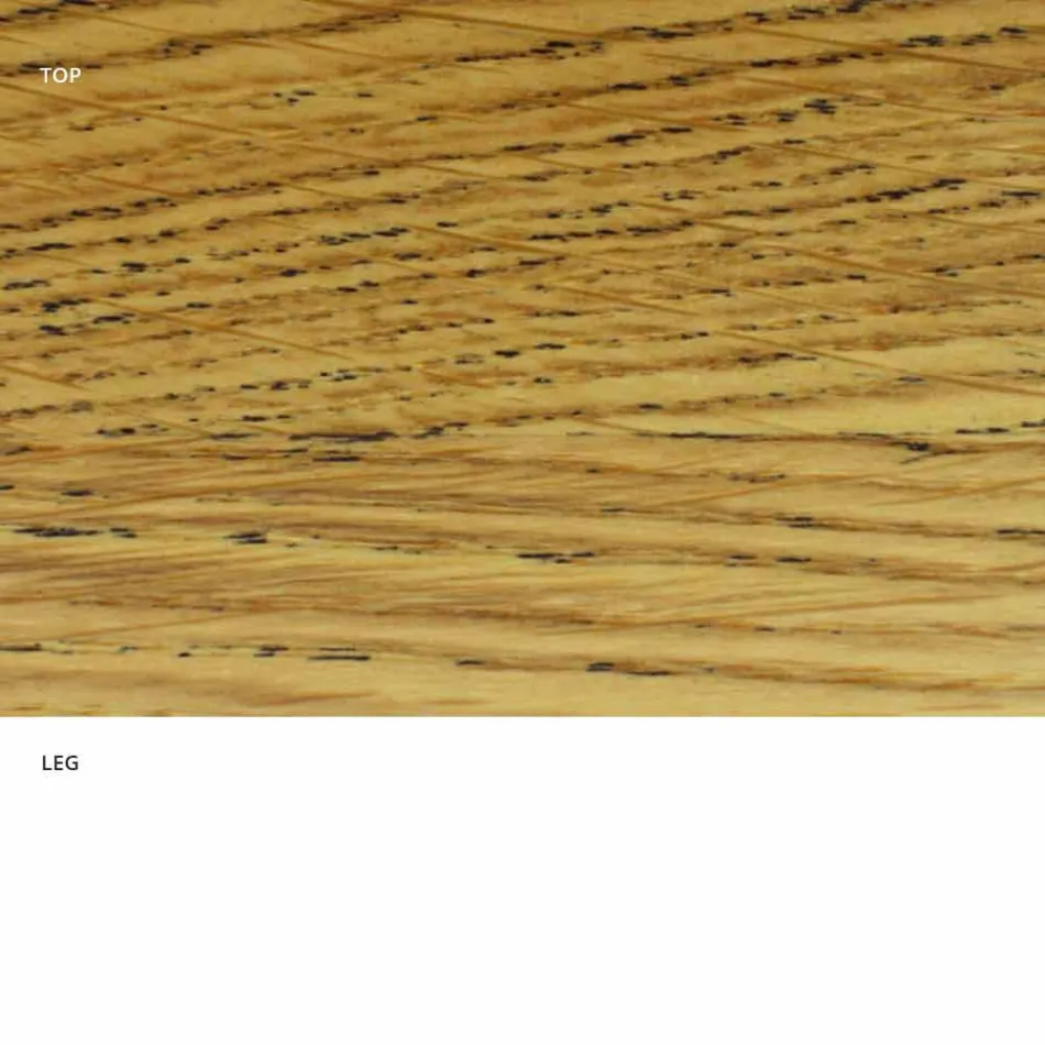 Dining Table with Oval Veneered Top Made in Italy - Dollars Viadurini