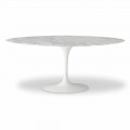 Dining Table with Oval Marble Top Made in Italy - Superb