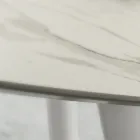 Dining Table with Round Laminam Top Made in Italy - Lingotto Viadurini