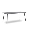 Rectangular Outdoor Dining Table in Galvanized Steel Made in Italy - Elvia