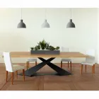 Modern design dining table with Elliot made in Italy oak top Viadurini