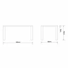 Modern design dining table in solid oak, L160xP90cm, Loran Viadurini