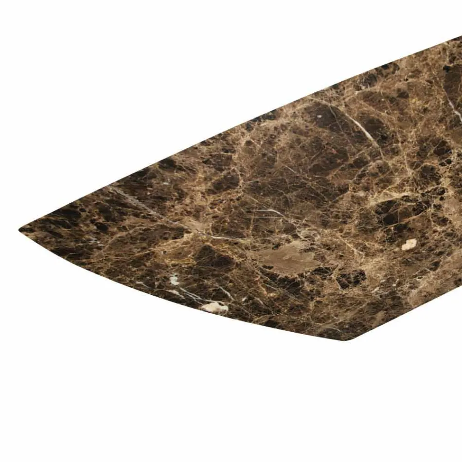 Design Dining Table in Ceramic and Smoked Glass Base Made in Italy - Random Viadurini