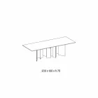 Design Dining Table in Ceramic and Smoked Glass Base Made in Italy - Random Viadurini
