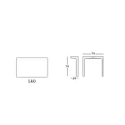 Design Dining Table in Hpl and Colored Polyethylene Made in Italy - Jamala Viadurini