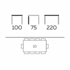 Modern Design Dining Table in Gres and Ash Made in Italy - Charol Viadurini