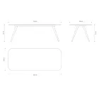 Quality Dining Table with Ash Wood Top Made in Italy - Ulma Viadurini