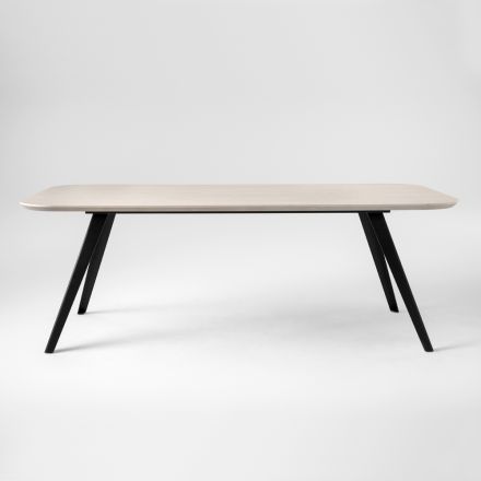 Quality Dining Table with Ash Wood Top Made in Italy - Ulma Viadurini