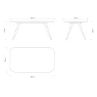 Quality Dining Table with Ash Wood Top Made in Italy - Ulma Viadurini