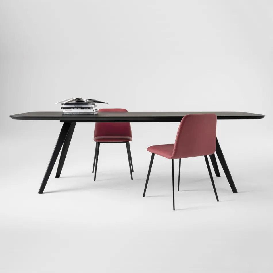 Quality Dining Table with Ash Wood Top Made in Italy - Ulma Viadurini