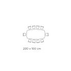 Fixed Dining Table with Barrel Top in Ceramic Made in Italy - Glasses Viadurini