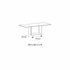 Emperador Ceramic and Bronze Metal Dining Table Made in Italy - Dark Brown Viadurini