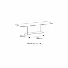 Anthracite Savoy Stone Ceramic Dining Table Made in Italy - Dark Brown Viadurini