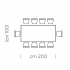 Dining Table in Gray Fenix and Lacquered Steel Made in Italy - Settimmio Viadurini