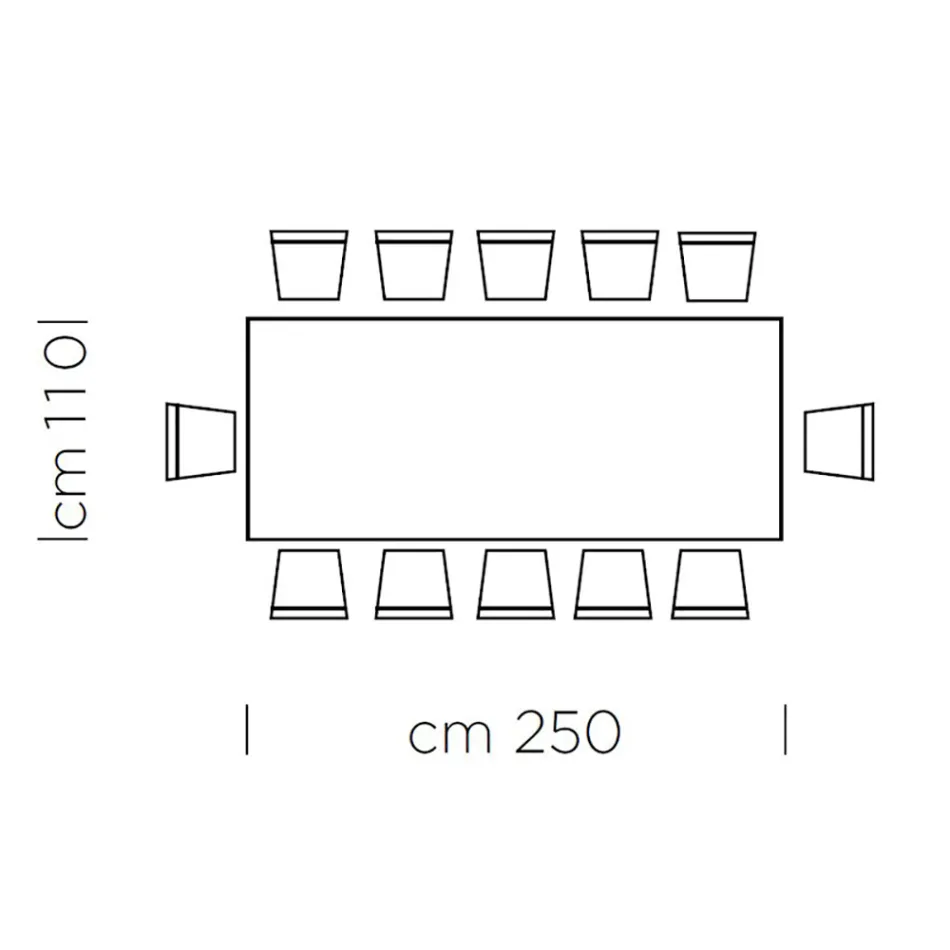 Dining Table in Gray Fenix and Lacquered Steel Made in Italy - Settimmio Viadurini