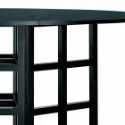 Black Painted Ash Dining Table Made in Italy - Sabatino Viadurini