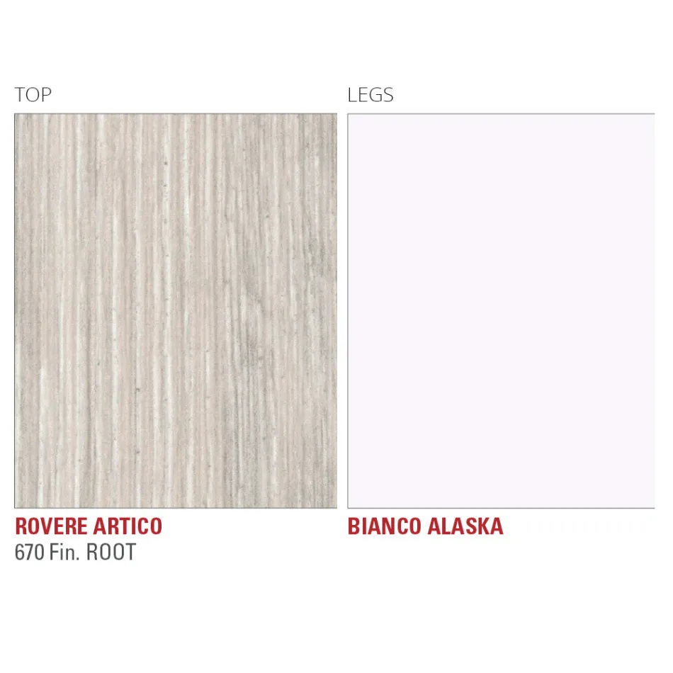 Hpl Dining Table with Metal Base Made in Italy, Precious - Carlino Viadurini