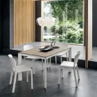 Dining Table in Laminam with Aluminum Structure Made in Italy - Bavaria Viadurini