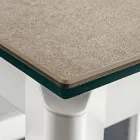 Dining Table in Laminam with Aluminum Structure Made in Italy - Bavaria Viadurini