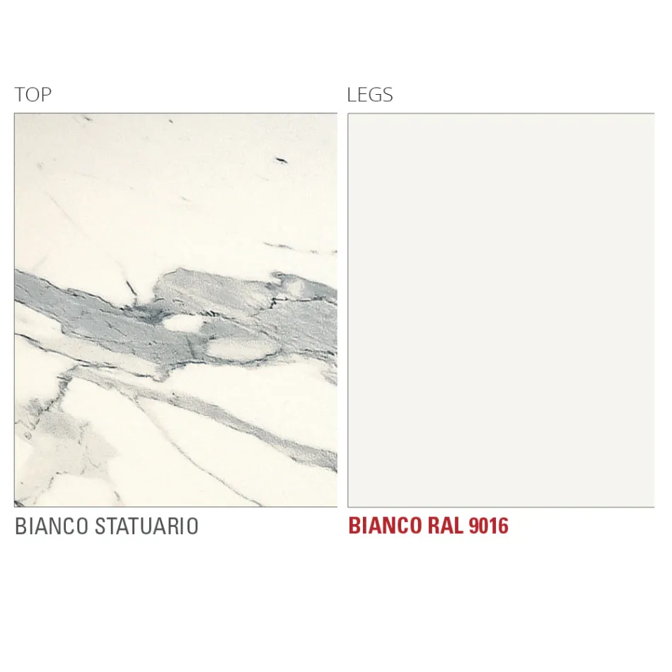 Dining Table in Laminam with Aluminum Structure Made in Italy - Bavaria Viadurini