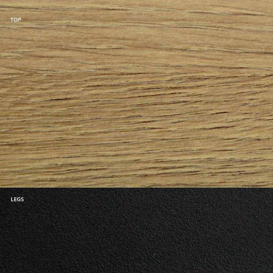 Dining Table in HPL Laminate and High Quality Made in Italy Steel - Dalmatian Viadurini