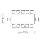 Dining Table in HPL Laminate and Fine Made in Italy Steel - Settimmio Viadurini